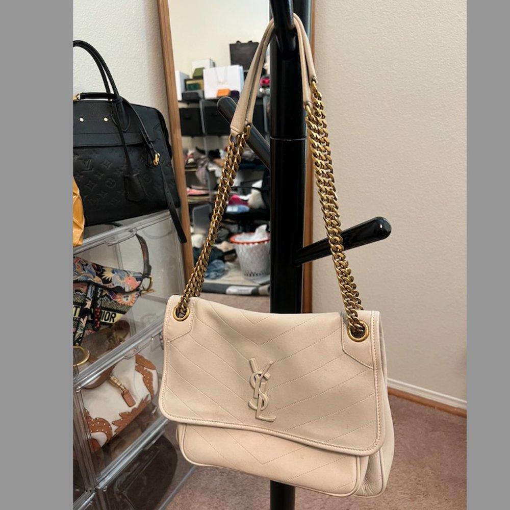 YSL Niki Bag White Large